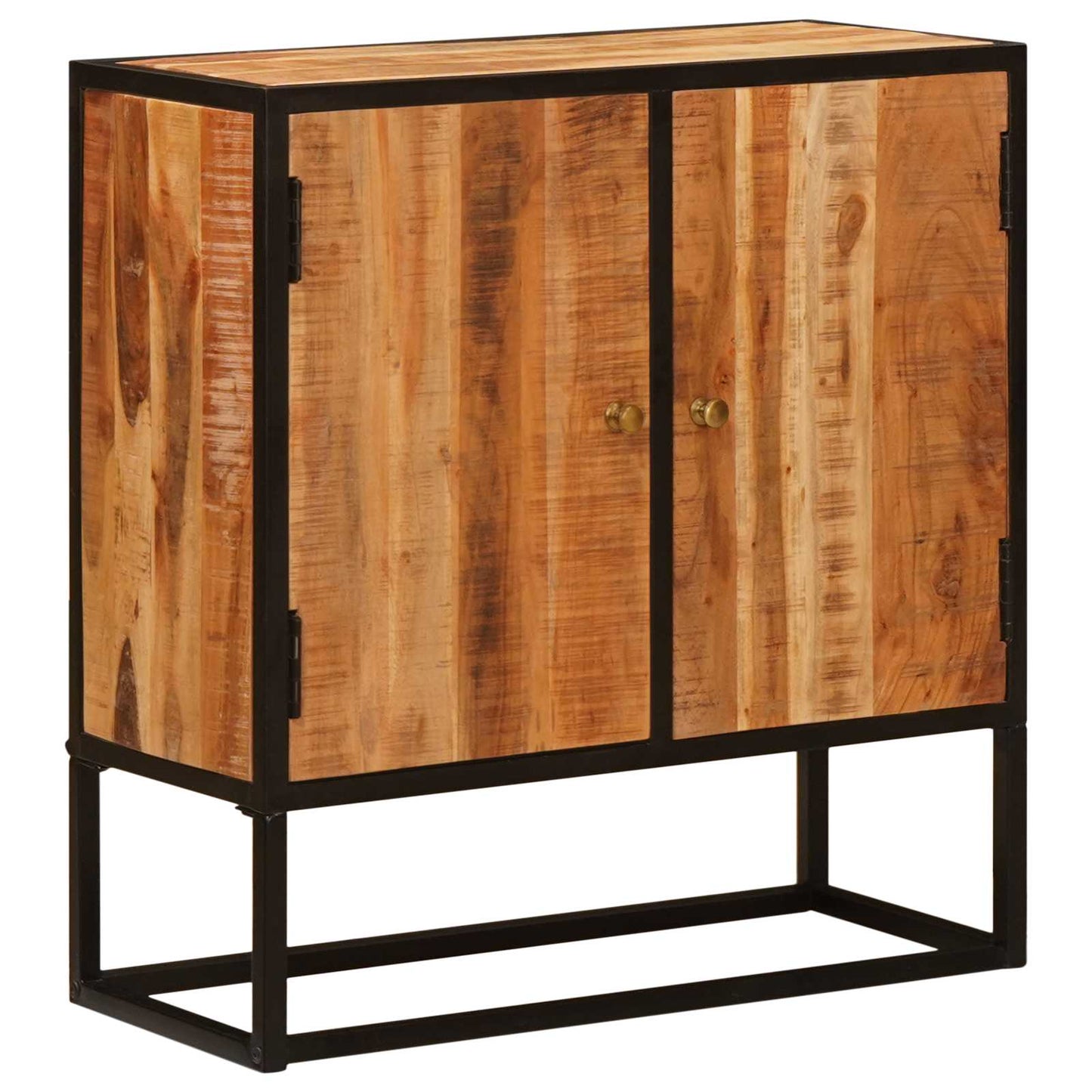 Sideboard mit Tür Beta Natur 70 x 30 x 75 cm Massivholz Akazie