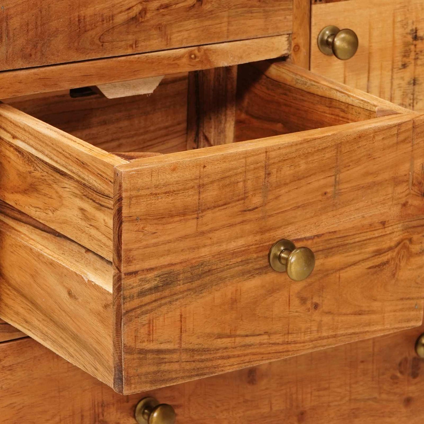 Schubladenkommode Natur 55 x 30 x 90 cm Massivholz Akazie