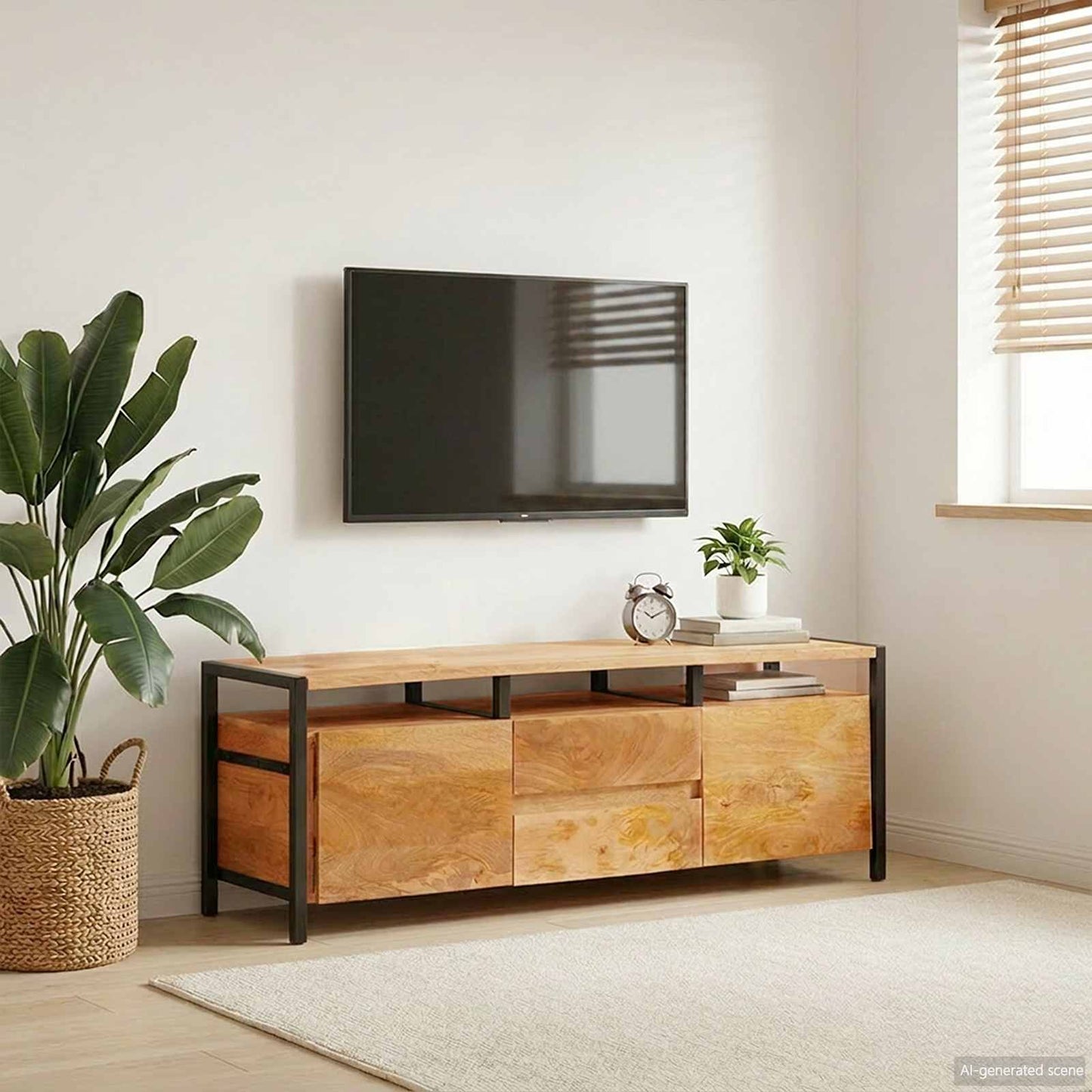 Stauraumschränke Braun 110 x 30 x 40 cm Massivholz Mango