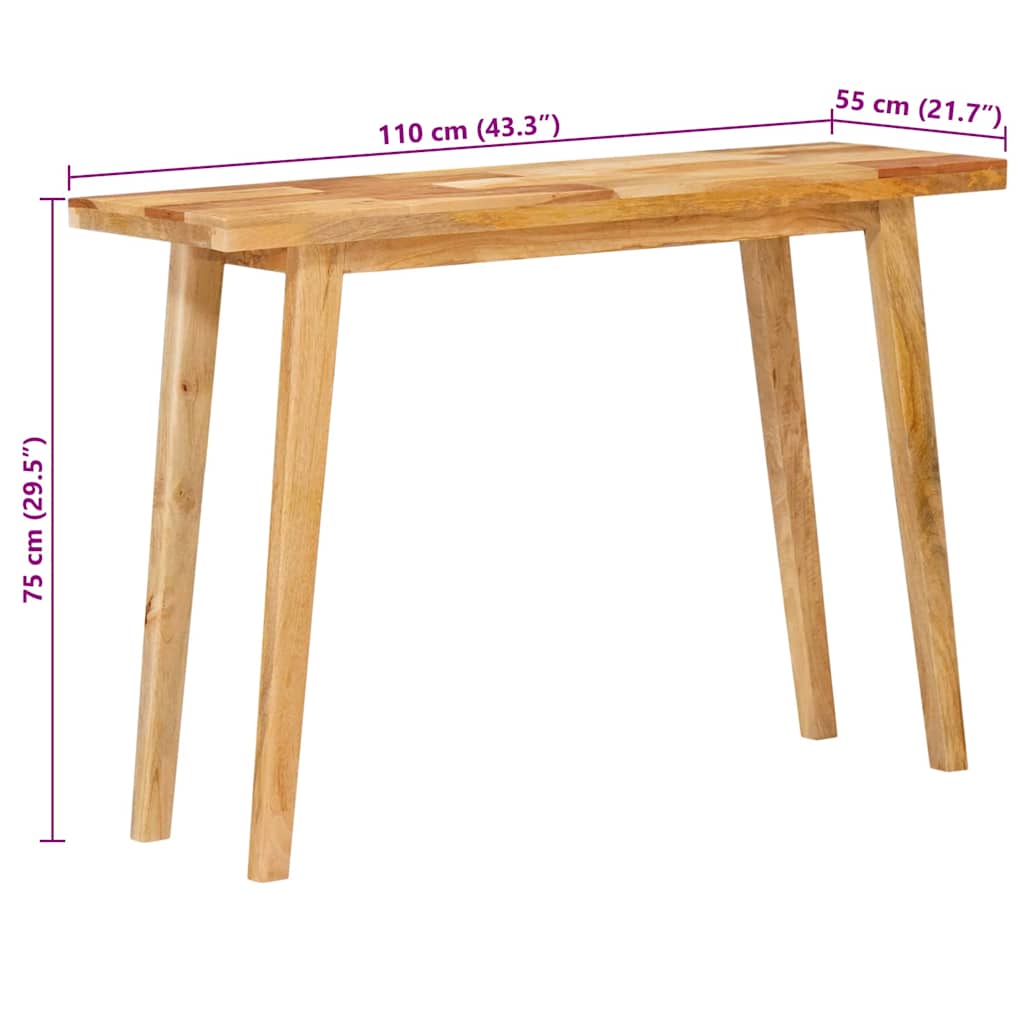 Esstisch Natur 100 x 35 x 75 cm Massivholz Mango