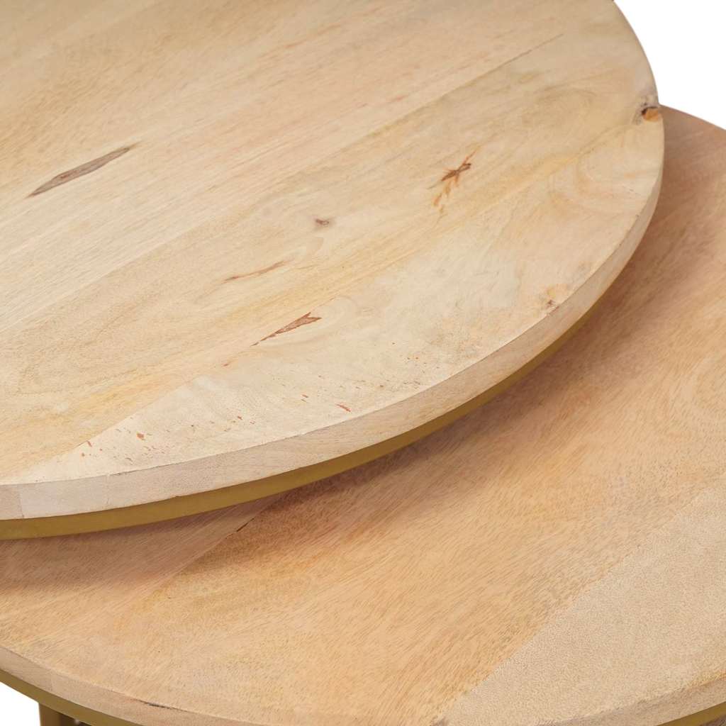 Nesting-Couchtische 3 Stk. Braun 54 x 54 x 40 cm