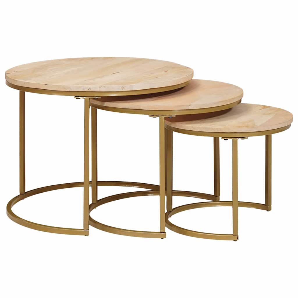 Nesting-Couchtische 3 Stk. Braun 54 x 54 x 40 cm
