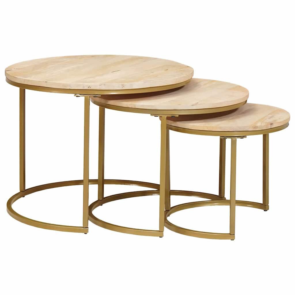 Nesting-Couchtische 3 Stk. Braun 54 x 54 x 40 cm