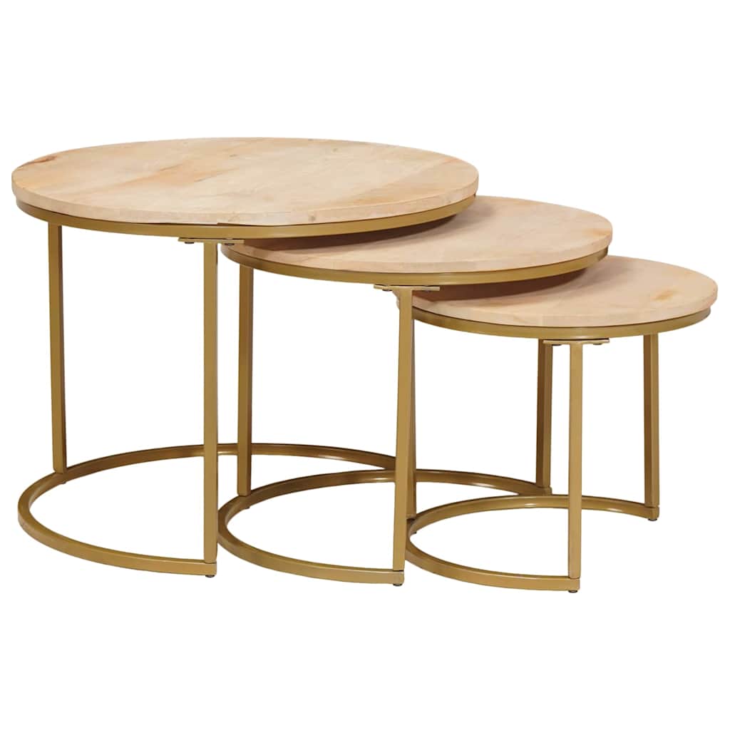 Nesting-Couchtische 3 Stk. Braun 54 x 54 x 40 cm