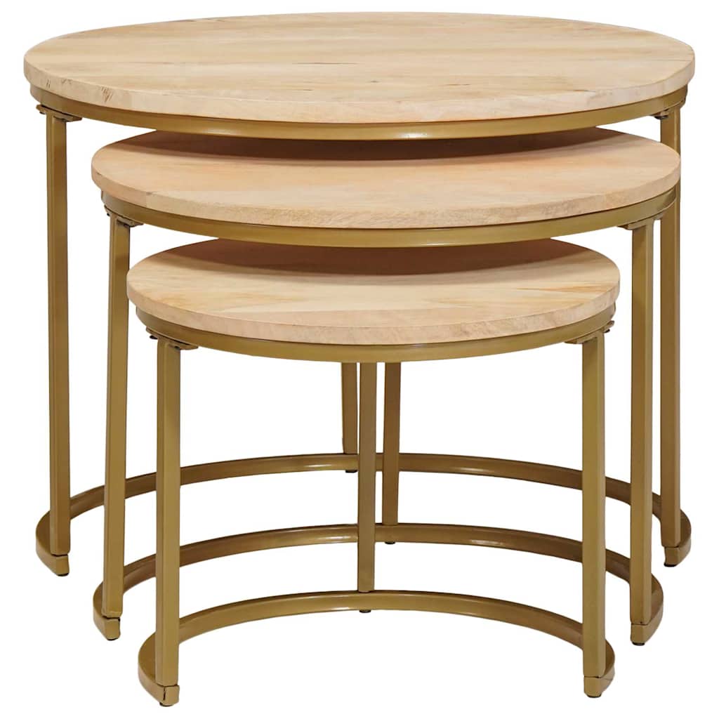 Nesting-Couchtische 3 Stk. Braun 54 x 54 x 40 cm