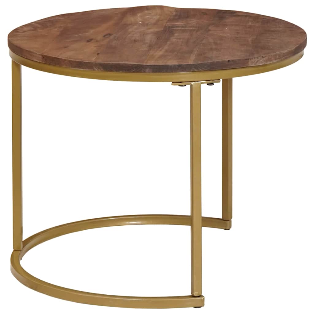 Nesting-Couchtische 2 stk. Dunkelbraun 50 x 50 x 40 cm