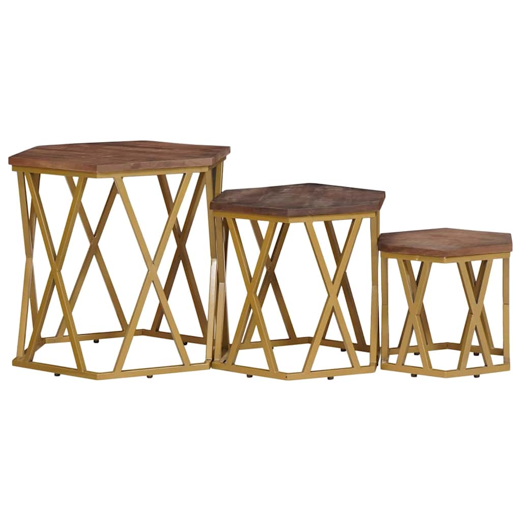 Couchtische Braun 55 x 55 x 50 cm Massivholz Mango