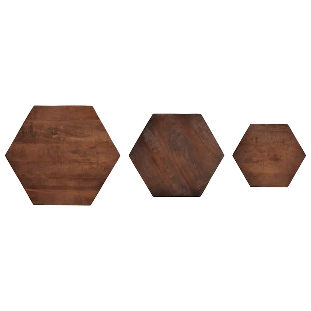 Couchtische Braun 55 x 55 x 50 cm Massivholz Mango