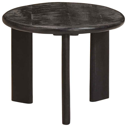 Nesting-Couchtische 3 stk. Weiß Ø 54 x 40 cm Massivholz Mango