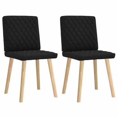 Esszimmerstühle 2 Stk. Schwarz Stoff