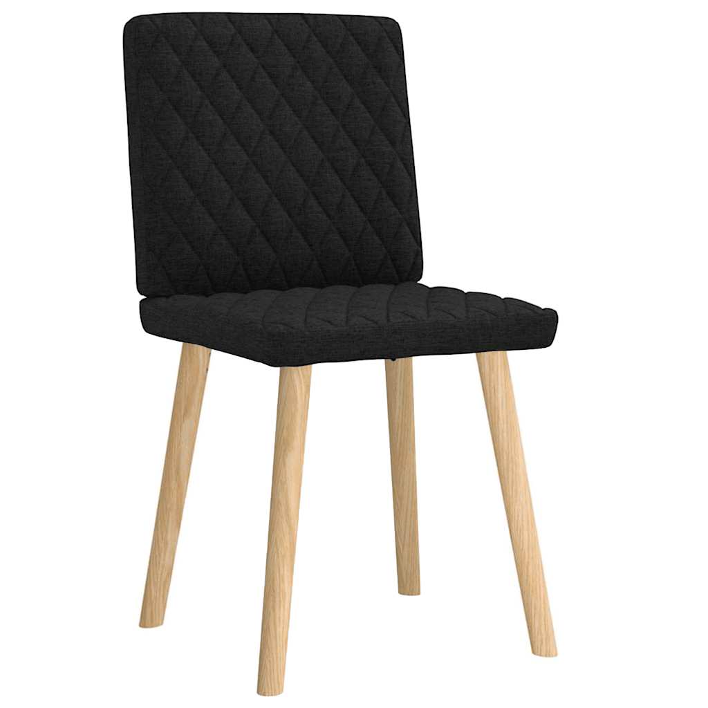 Esszimmerstühle 2 Stk. Schwarz Stoff