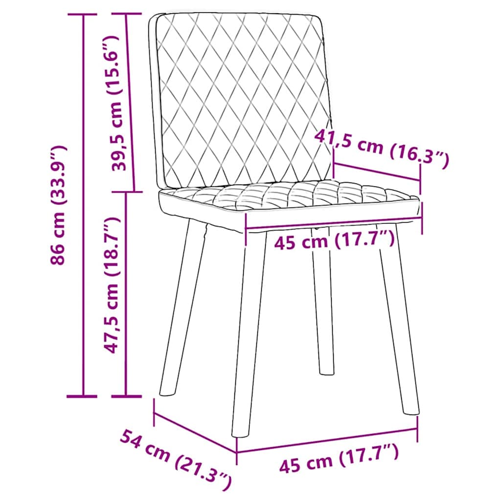Esszimmerstühle 2 Stk. Schwarz Stoff