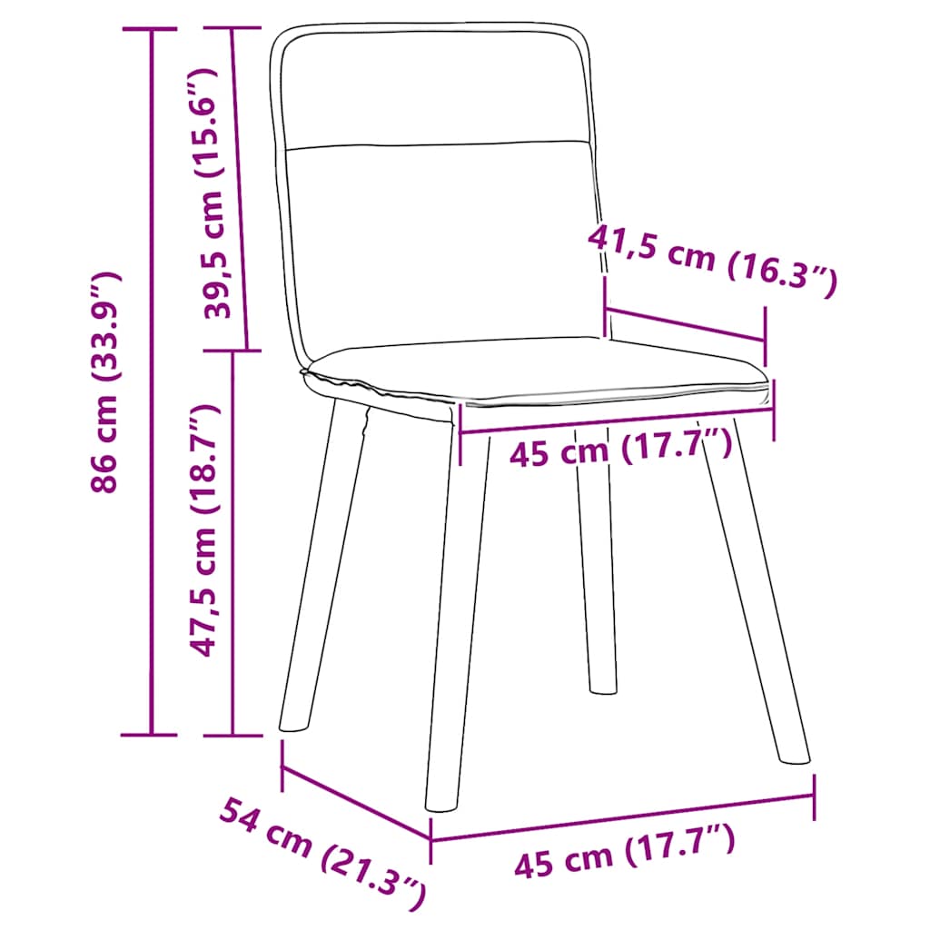 Esszimmerstühle 2 Stk. Schwarz Stoff