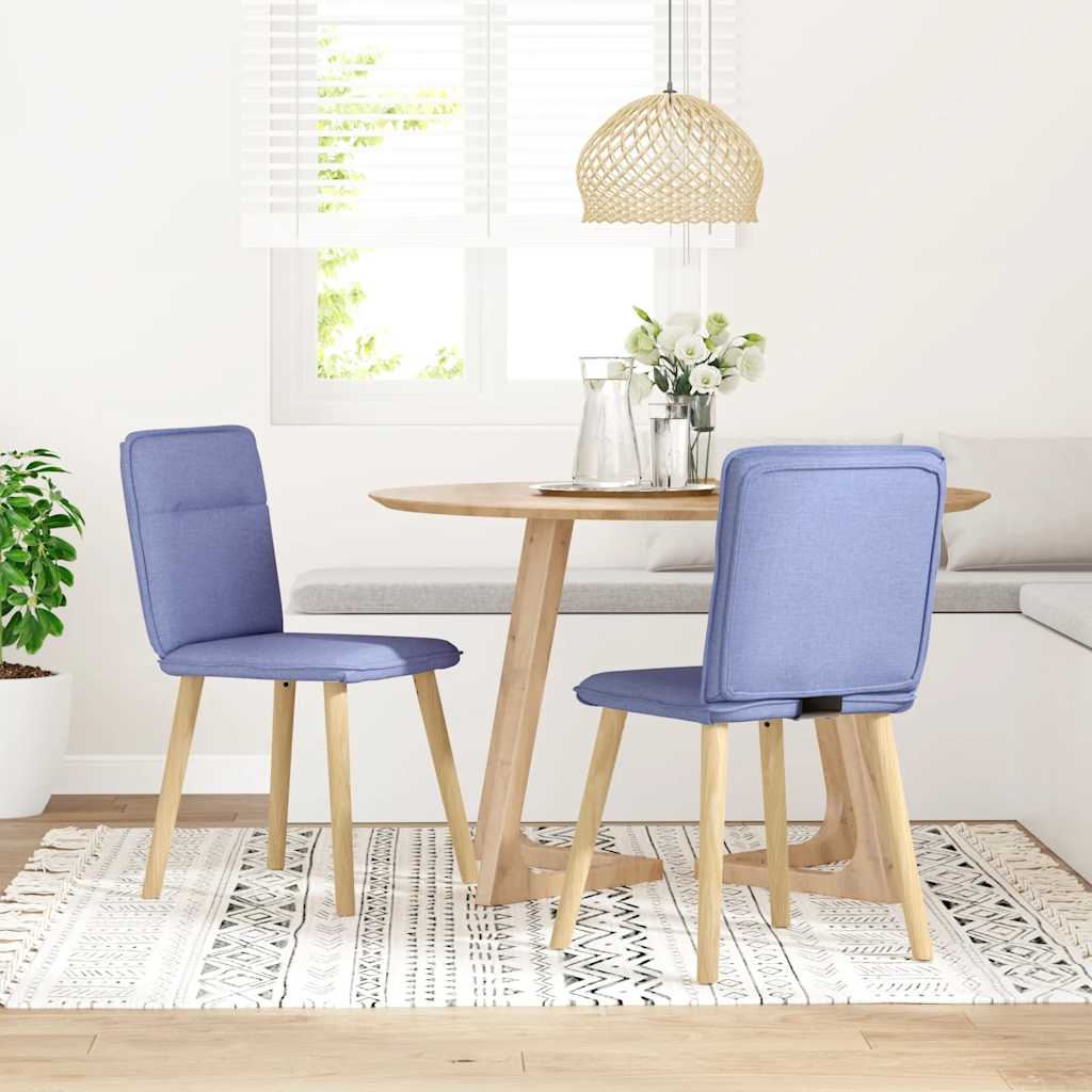 Dining chairs 2 pcs. Denim blue fabric