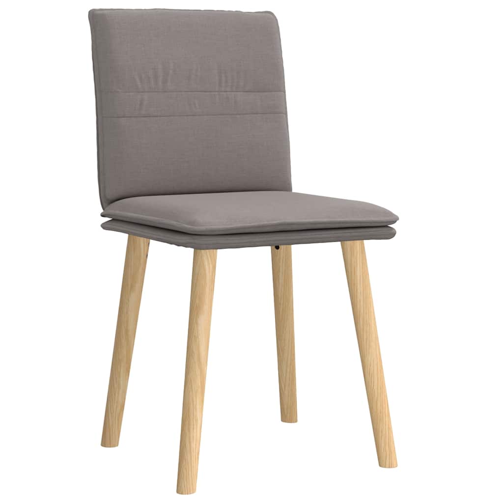 Esszimmerstühle 2 Stk. Taupe Stoff