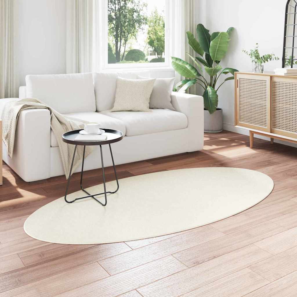 Teppich HUARTE Creme 100 x 200 cm 100 % Polyester