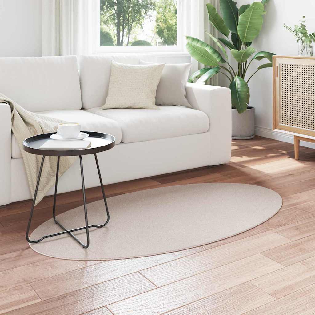 Teppich HUARTE Sand 80 x 150 cm 100 % Polyester