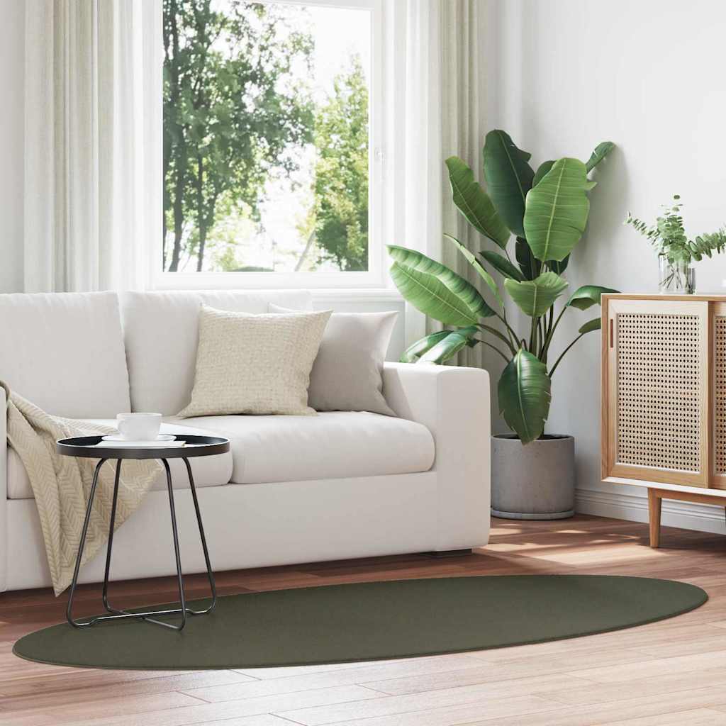 Teppich HUARTE Waldgrün 100 x 200 cm 100 % Polyester
