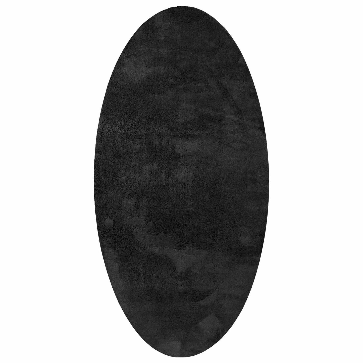 Teppich HUARTE Schwarz 80 x 150 cm 100 % Polyester