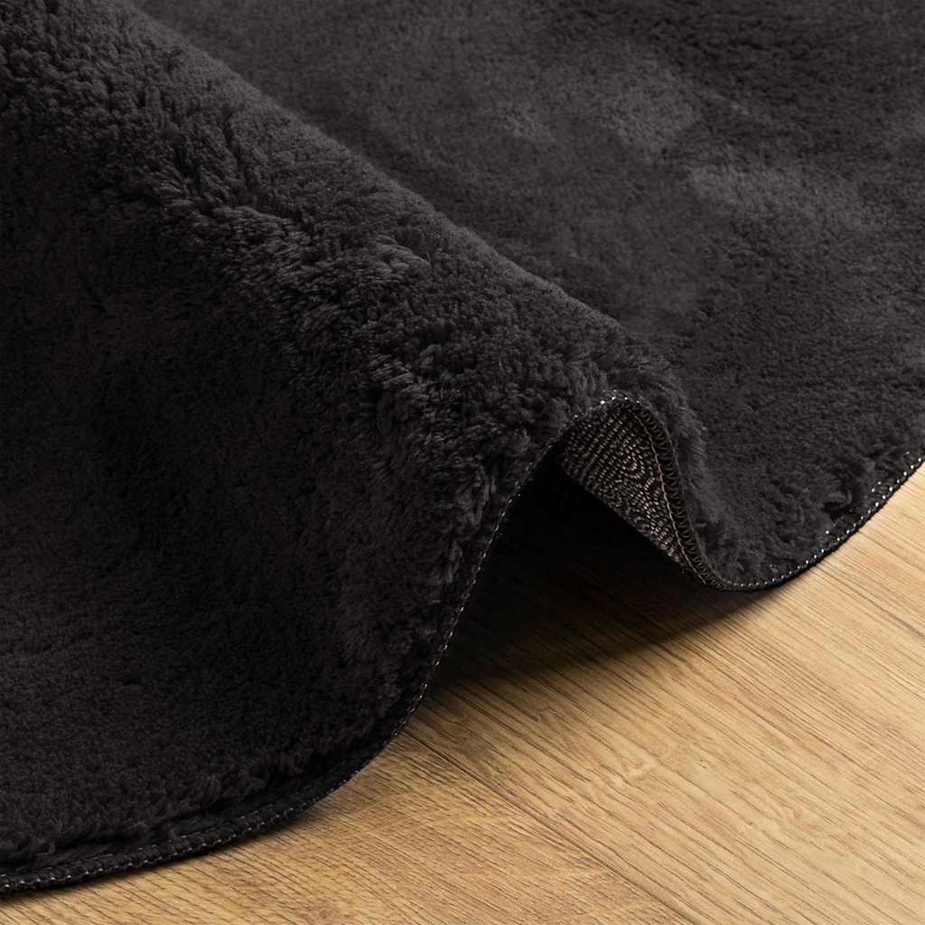 Teppich HUARTE Schwarz 100 x 200 cm 100 % Polyester