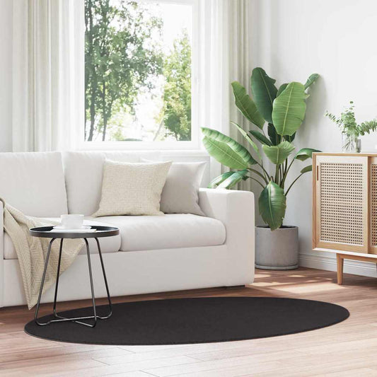 Teppich HUARTE Schwarz 100 x 200 cm Polyester