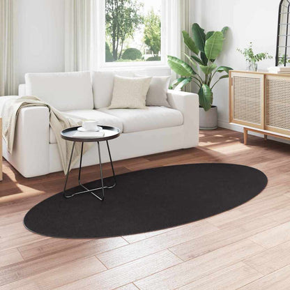Teppich HUARTE Schwarz 100 x 200 cm 100 % Polyester