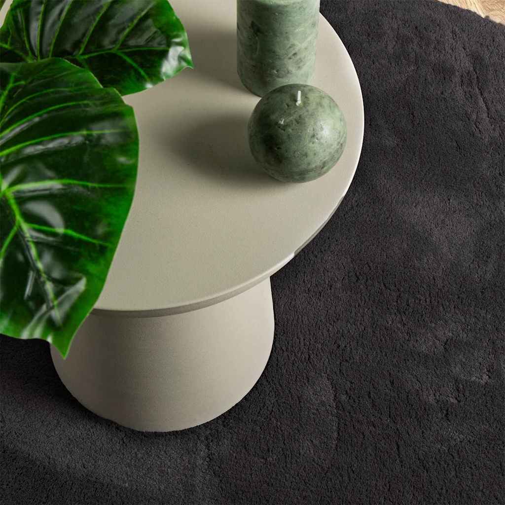 Teppich HUARTE Schwarz 120 x 170 cm Polyester