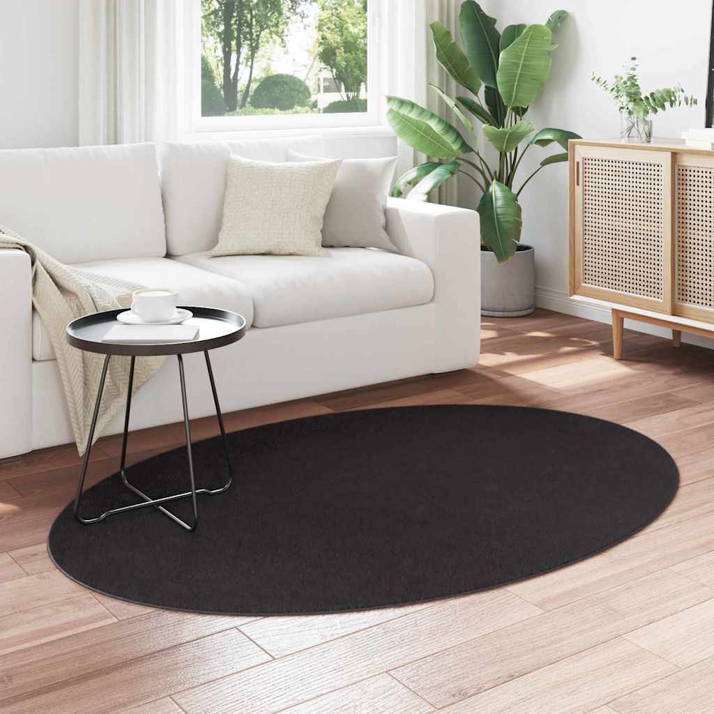 Teppich HUARTE Schwarz 120 x 170 cm 100 % Polyester