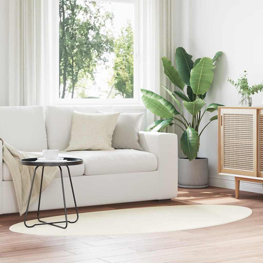 Teppich HUARTE Creme 80 x 150 cm Polyester