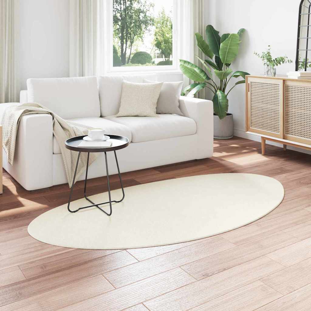 Teppich HUARTE Creme 80 x 150 cm Polyester