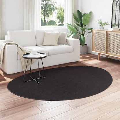 Teppich HUARTE Schwarz 140 x 200 cm Polyester