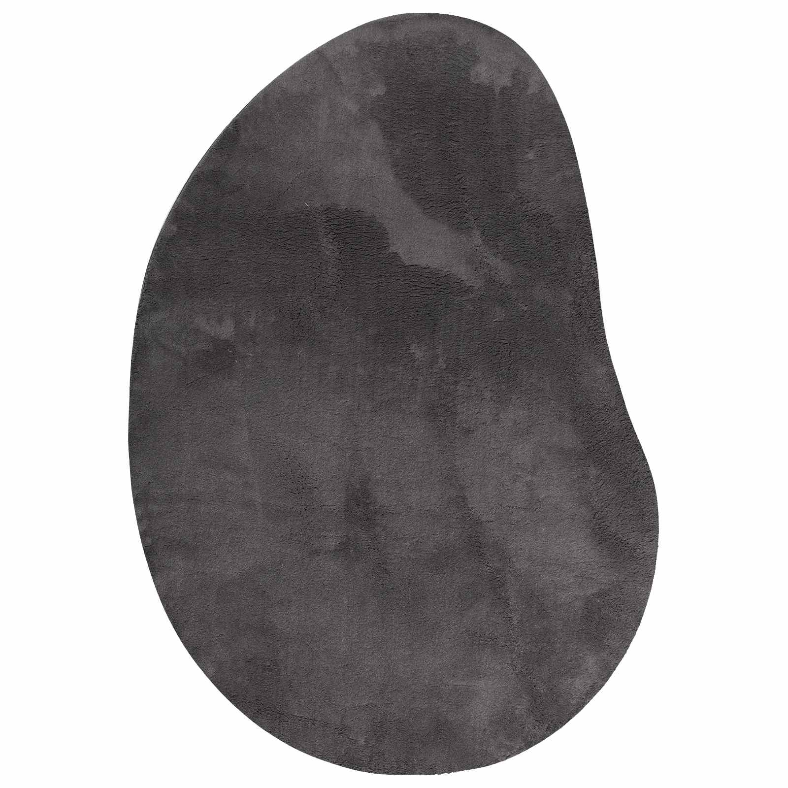 Teppich HUARTE Anthrazit 80 x 150 cm Polyester