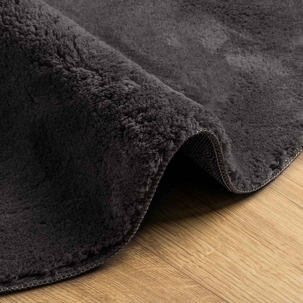 Teppich HUARTE Anthrazit 100 x 200 cm Polyester