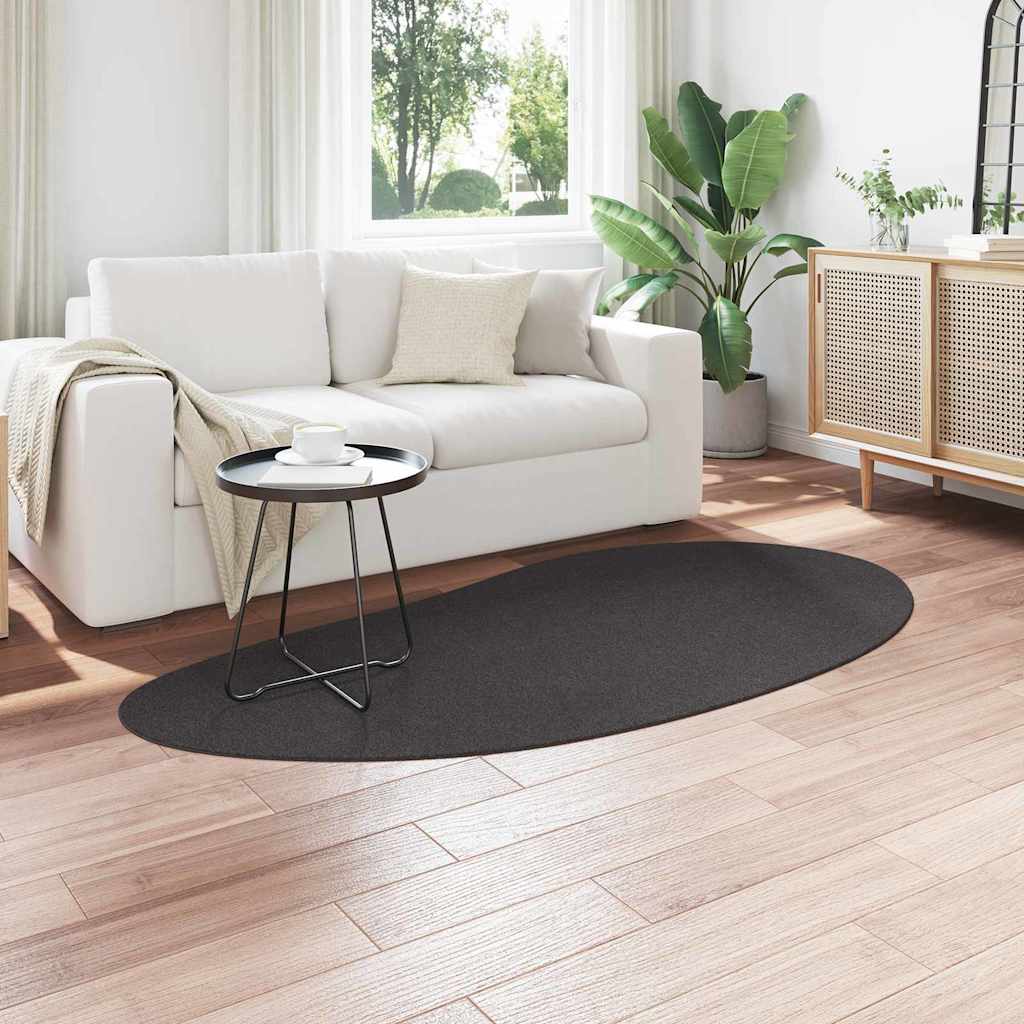Teppich HUARTE Anthrazit 100 x 200 cm Polyester