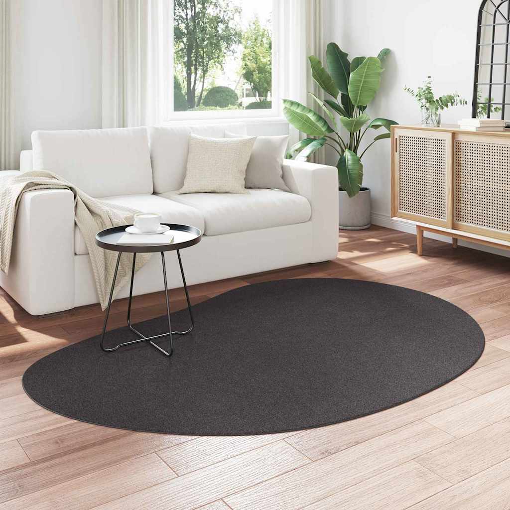 Teppich HUARTE Anthrazit 140 x 200 cm Polyester