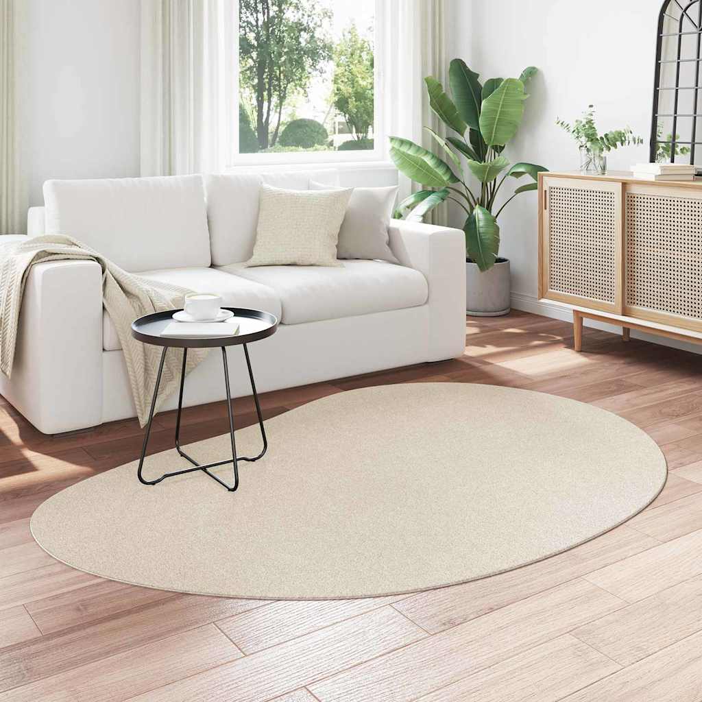 Teppich Beige 140 x 200 cm Polyester