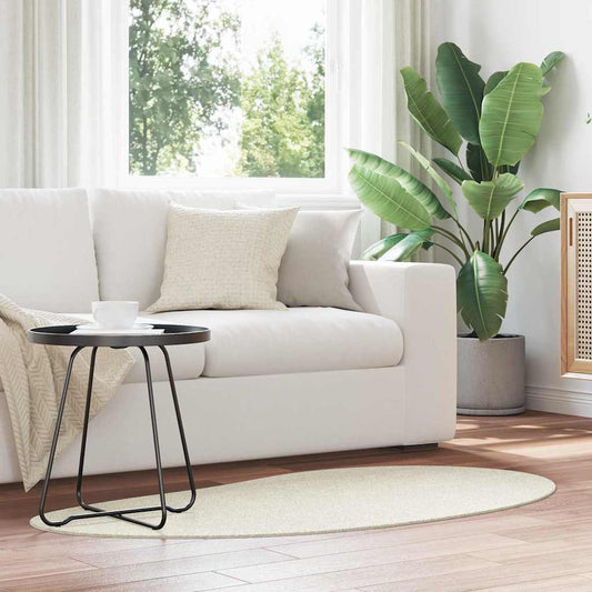 Teppich Creme 80 x 150 cm Polyester