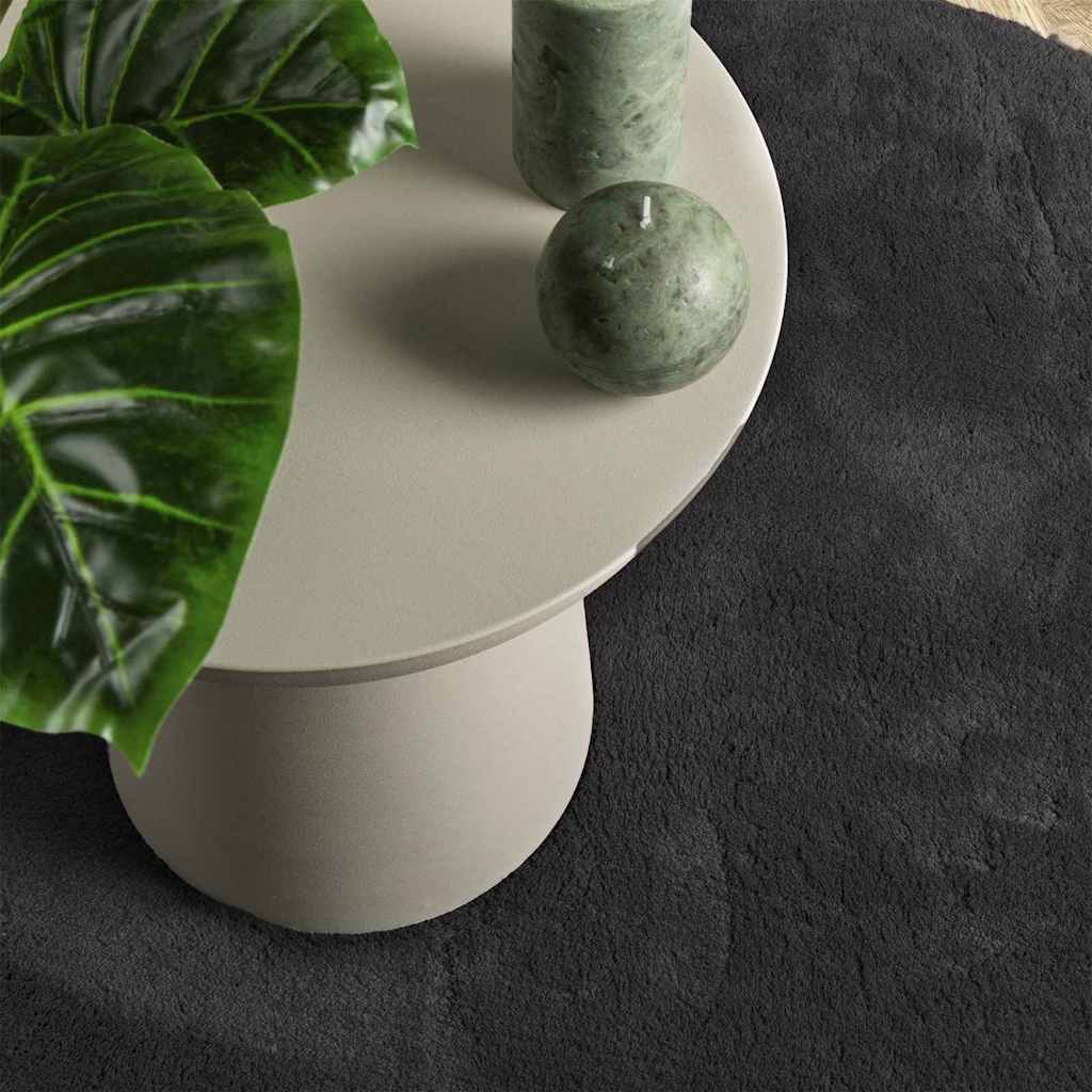 Teppich HUARTE Schwarz 80 x 150 cm Polyester