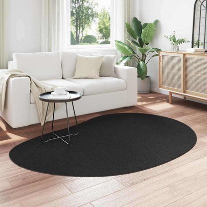 Teppich HUARTE Schwarz 140 x 200 cm Polyester