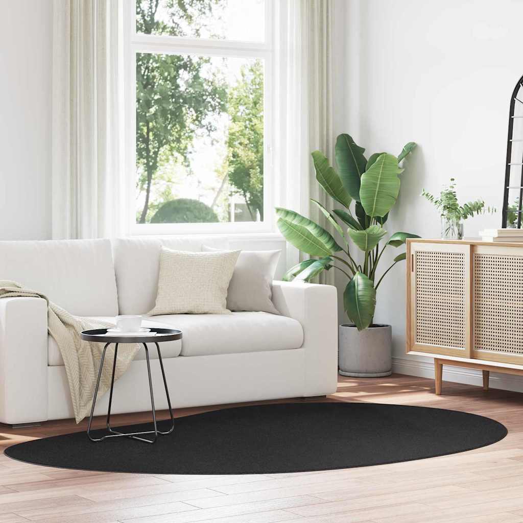 Teppich HUARTE Schwarz 160 x 230 cm Polyester