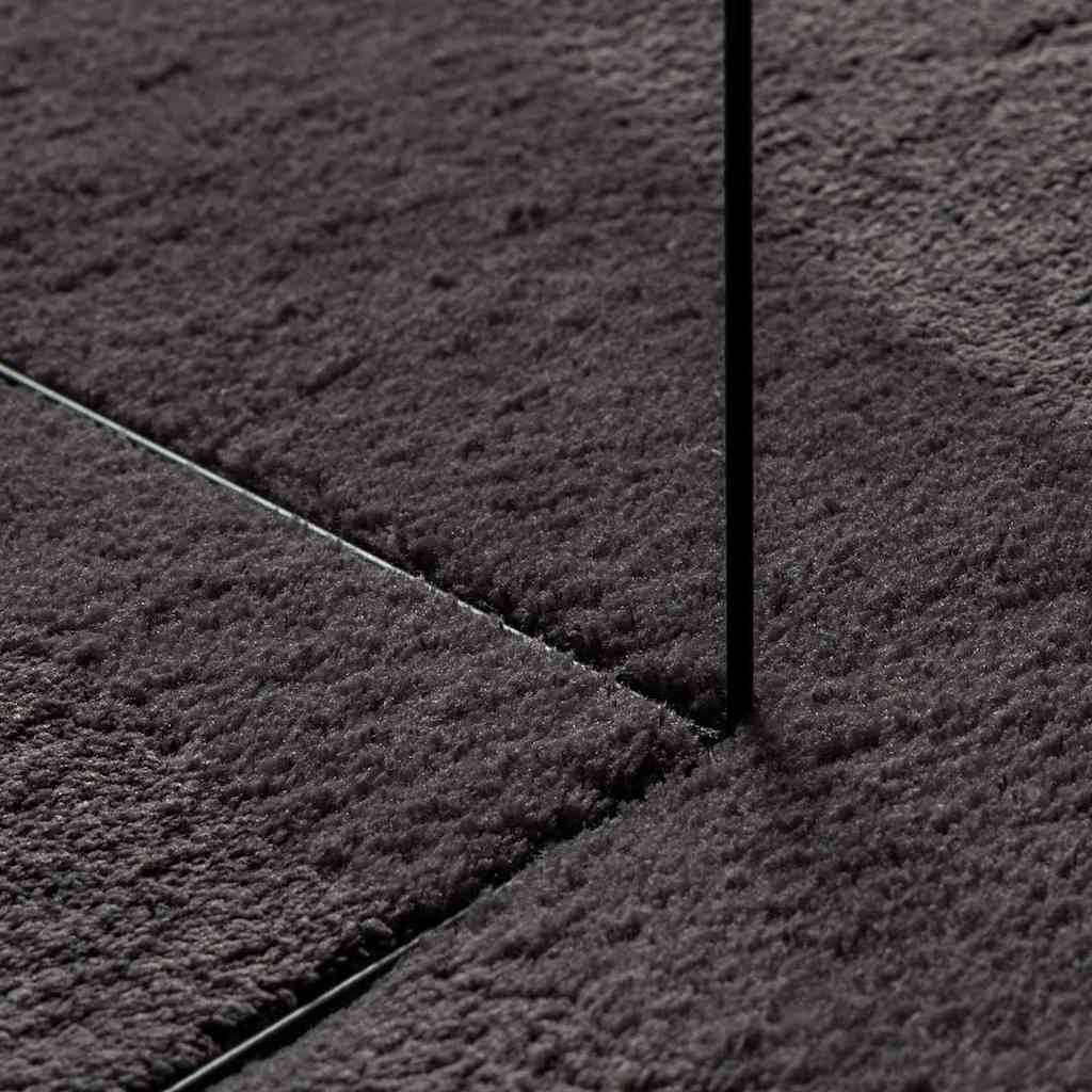 Teppich HUARTE Anthrazit 80 x 150 cm Polyester