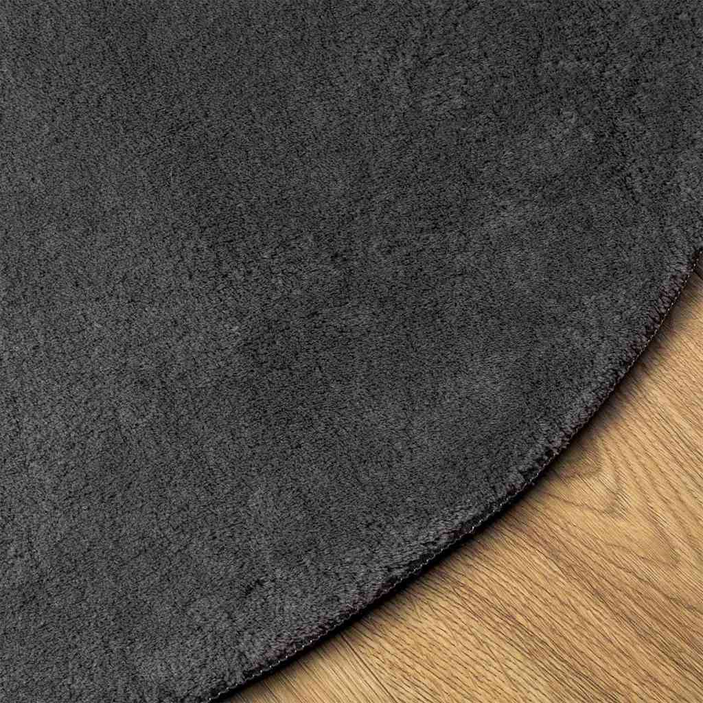 Teppich HUARTE Anthrazit 100 x 200 cm Polyester
