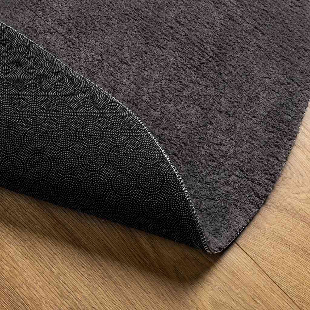 Teppich HUARTE Anthrazit 100 x 200 cm Polyester
