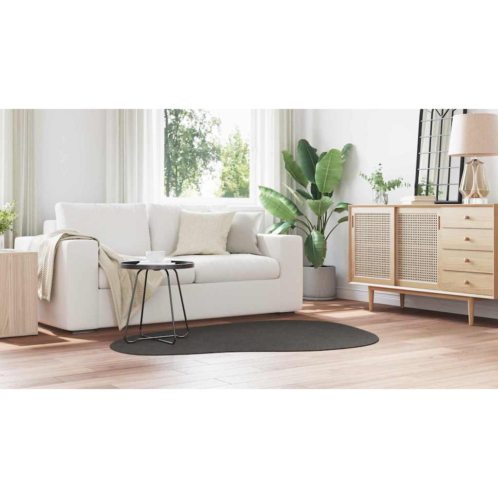 Teppich HUARTE Anthrazit 120 x 170 cm Polyester