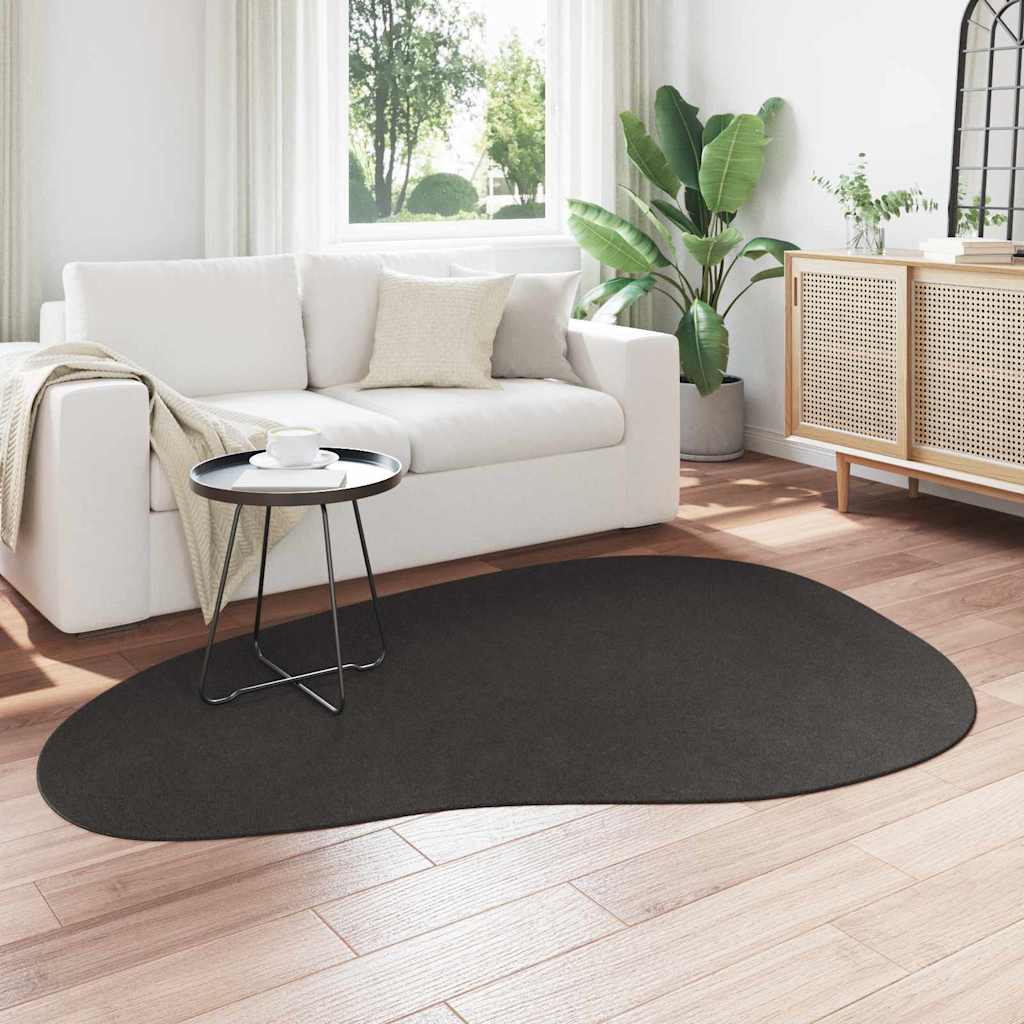 Teppich HUARTE Anthrazit 140 x 200 cm Polyester