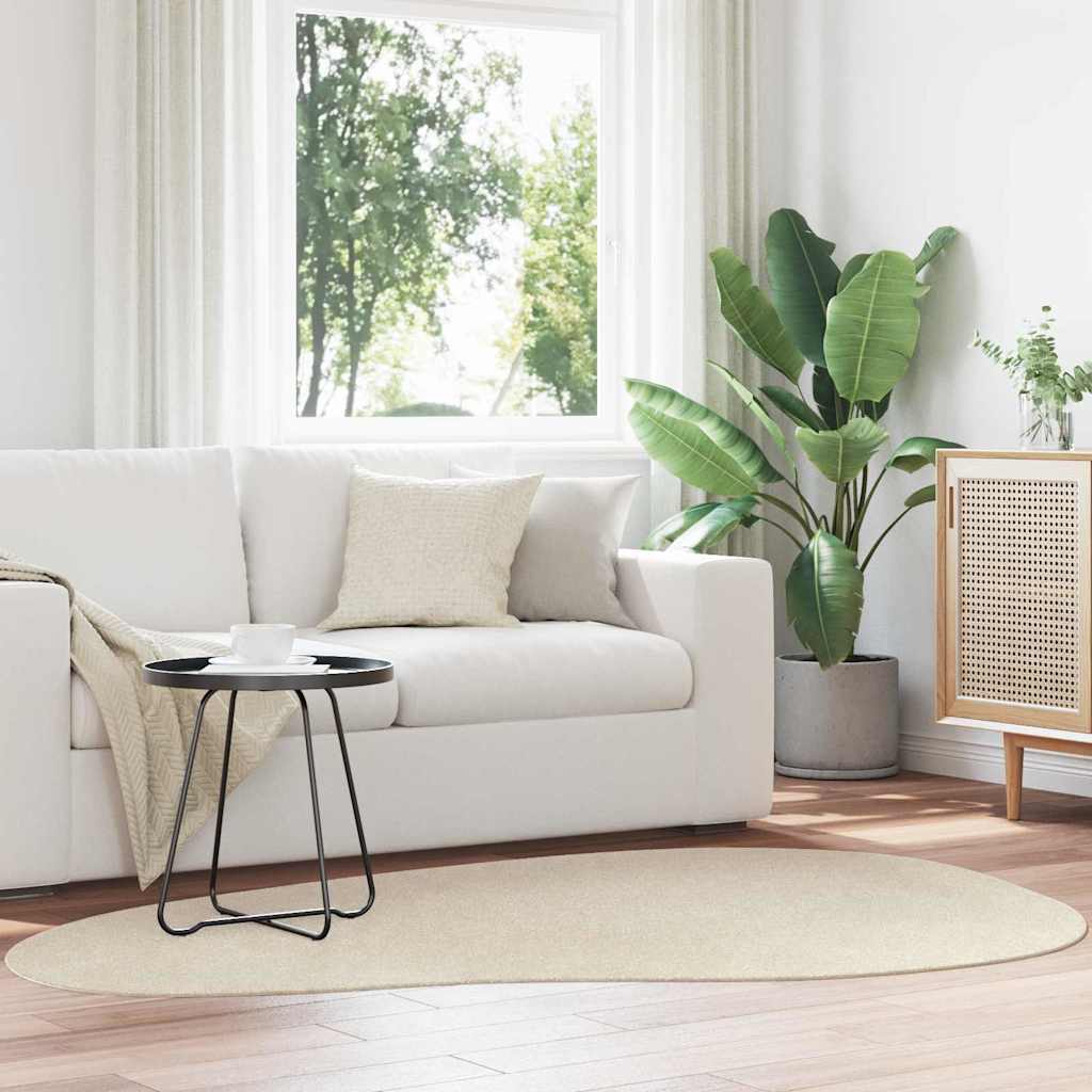 Teppich HUARTE Beige 140 x 200 cm Polyester