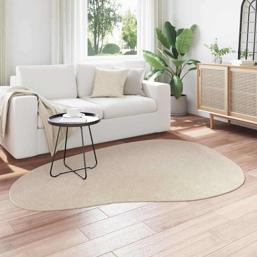 Teppich HUARTE Beige 140 x 200 cm Polyester