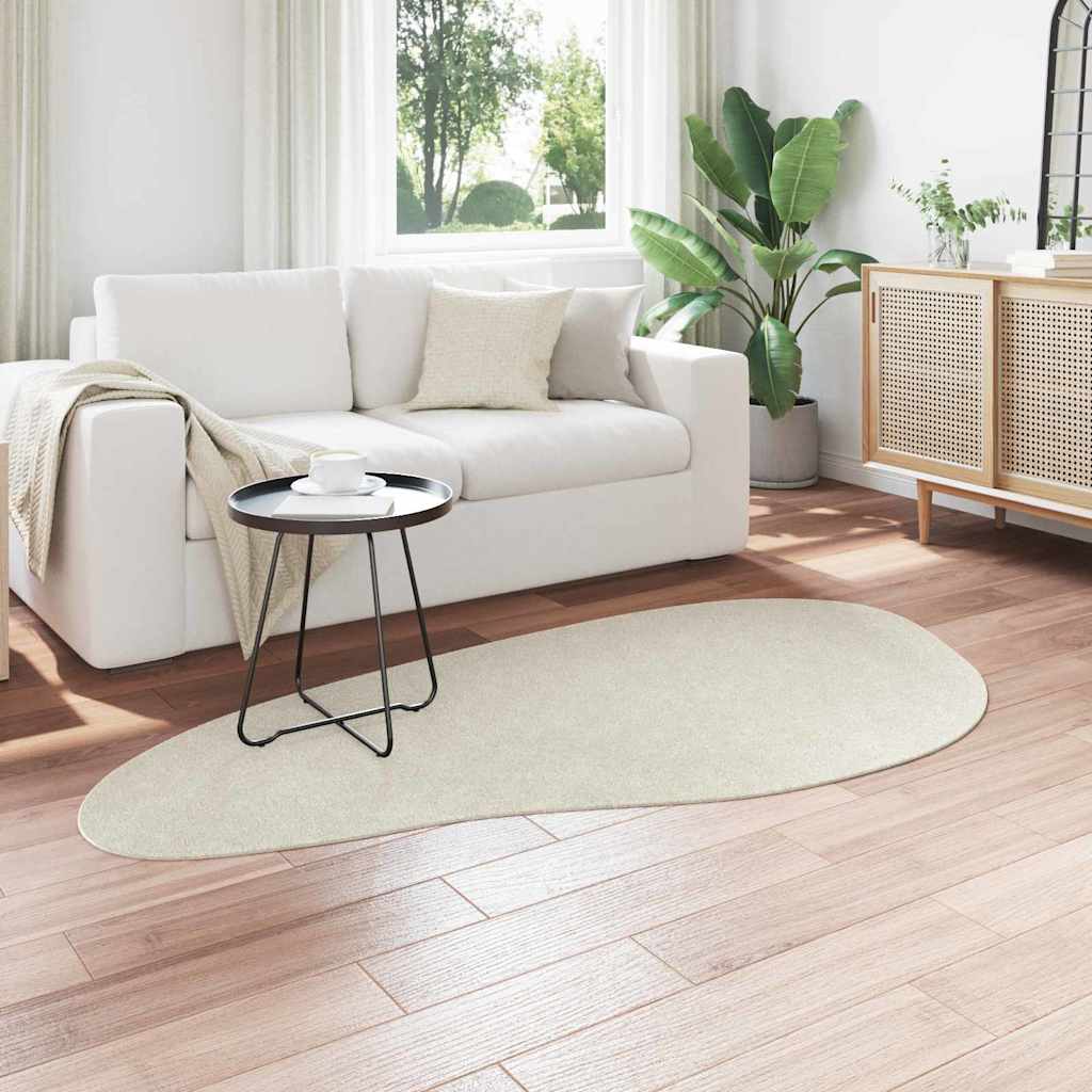 Bereichsteppiche HUARTE Creme 100 x 200 cm Polyester
