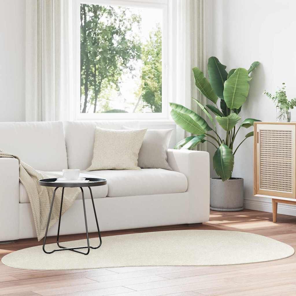 Teppich HUARTE Creme 140 x 200 cm Polyester