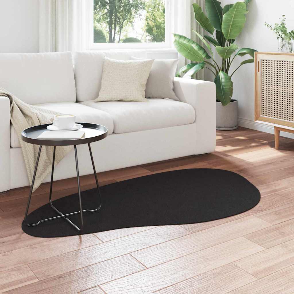 Teppich HUARTE Schwarz 80 x 150 cm Polyester